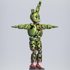 FNAF Springtrap Full Body Wearable Armor and Head Fnaf Springtrap Furry ...