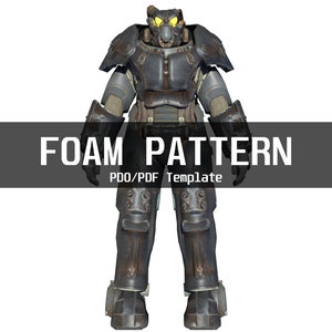 Fallout 4 X-01 Enclave Power Armor and Helmet Template for EVA foam (PDO/Pdf) Custom Full Body Fallout Foam Files