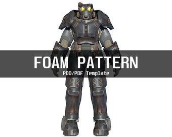 Fallout 4 X-01 Enclave Power Armor and Helmet Template for EVA foam (PDO/Pdf) Custom Full Body Fallout Foam Files