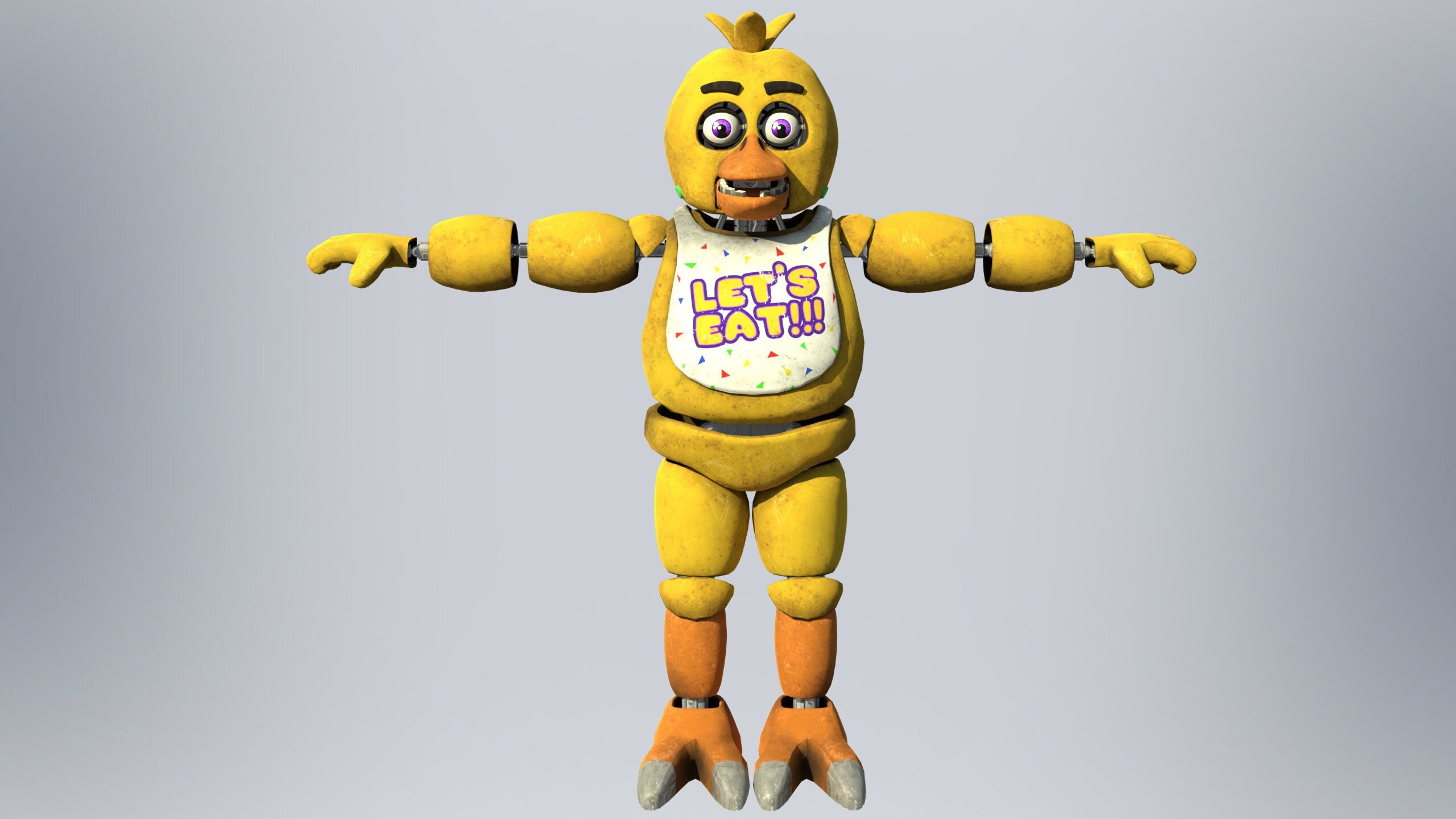 Withered Chica PNG - online puzzle