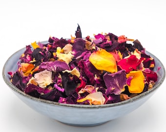 Organic Heritage Rose Petals - Rabbit Forage - Enrichment  - Treat - Dried Flowers
