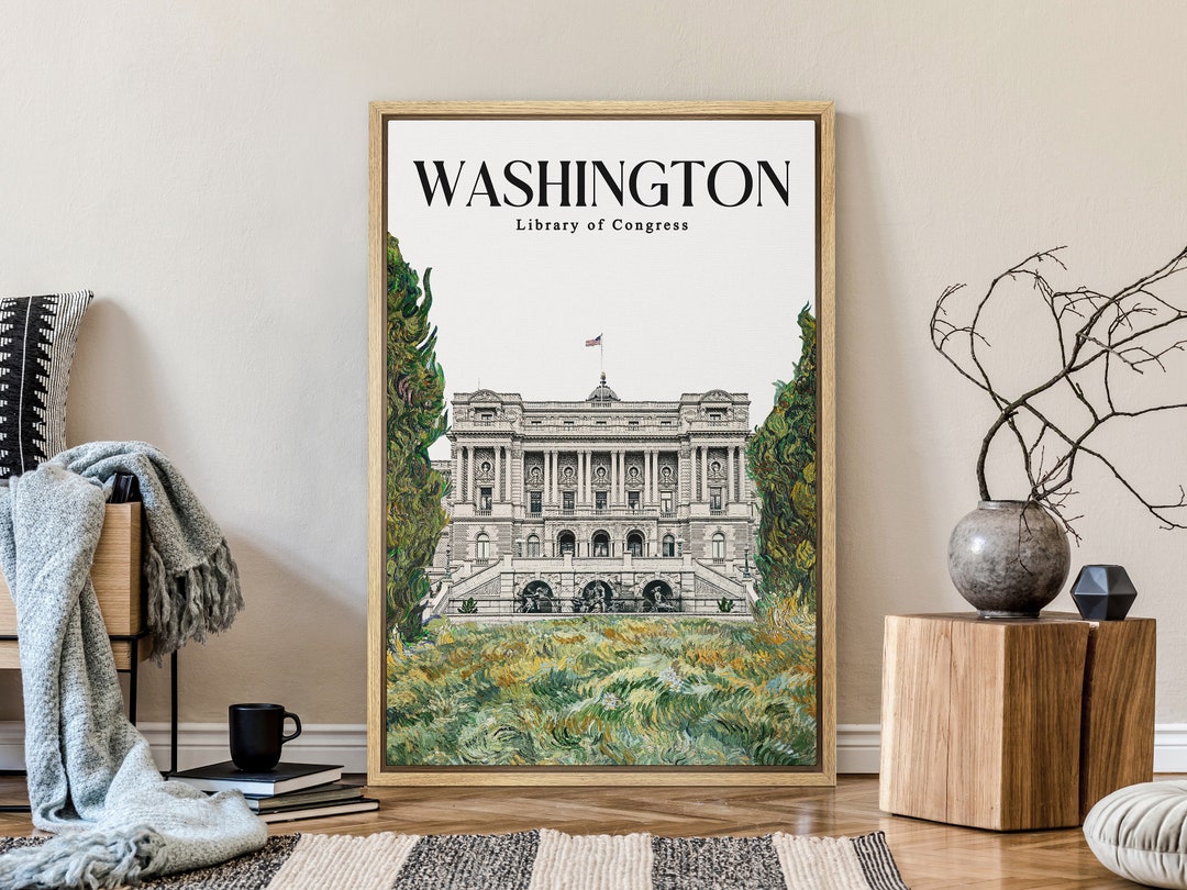 Library of Congress Washington Capitol, Fine Art Print, Home Decor ...