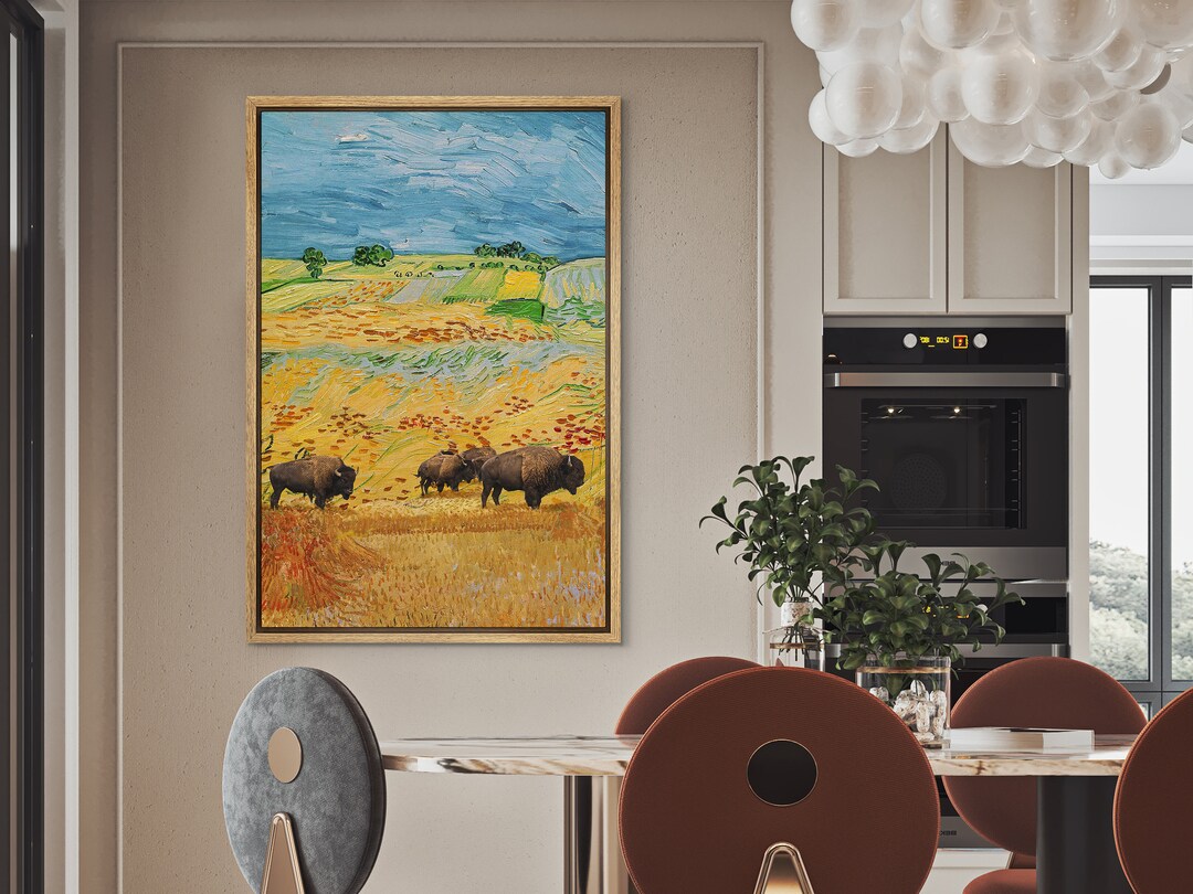 Vincent Van Gogh Flower Field Buffalo Fine Art Print Home Etsy