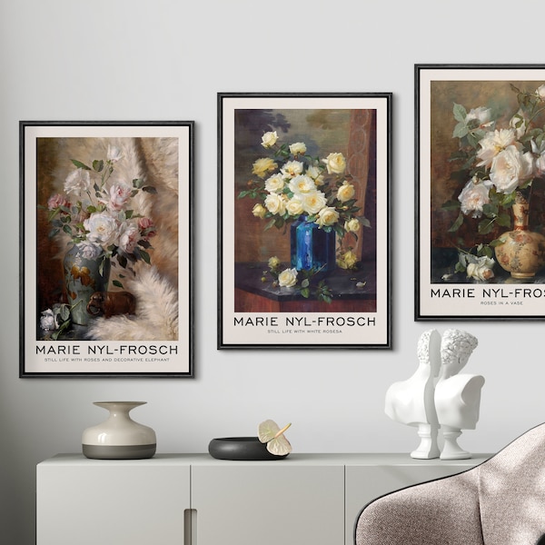 Frosch Botanical Floral Exhibition Poster Print Floral Wall Art Watercolor Floral Print Flower Wall Art Framed Botanical Wall Art