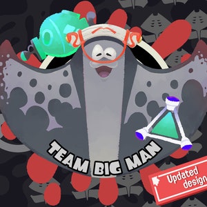 Big Man two-sided acrylic charm