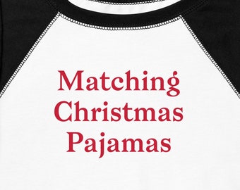 Bijpassende kerst pyjama - peuter honkbal tee