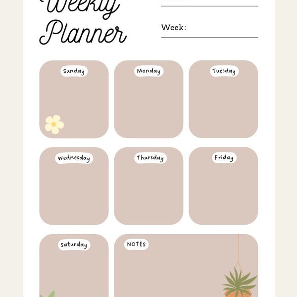 Weekly Planner for Teens and Adults