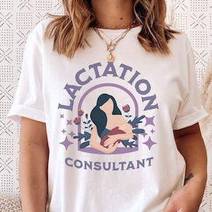 Laktationsspezialist Tshirt, Laktationsberaterin, Geburtshelferin Geschenk, Dankeschön Geschenk für Hebamme, Krankenschwester Widwife Tshirt, Laktationsberaterin