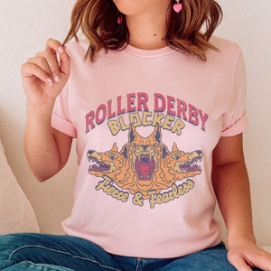 Roller Derby Blocker Tshirt, Roller Derby Gifts For Blocker, Derby Rollerskate Tshirts For Women, Gifts For Roller Skaters, Fun Skate Tee