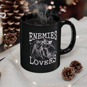 Enemies To Lovers Mug, 11oz Black Mug, Book Trope Mug, Book Bestie Gift, Romance Reader Mug, Gift For Thriller Reader, Gift For Bookaholic