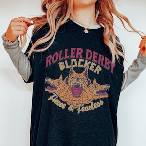 Roller Derby Blocker Tshirt, Roller Derby Gifts For Blocker, Derby Rollerskate Tshirts For Women, Gifts For Roller Skaters, Fun Skate Tee