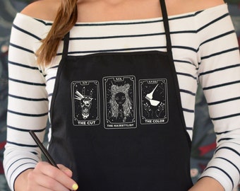 Tarot Card Hairstylist Apron, The Hairstylist, The Cut, The Color, Gift For New Hairstylist, Cosmo Grad Gift, Beautician Gift