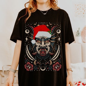 Krampus Knows Unisex Jersey Short Sleeve Tee, Krampus T-shirt, Greetings From Krampus, Funny Christmas Shirt, Krampus Knows Shirt, Ugly Xmas