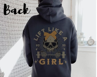 Lift Like A Girl Hoodie, Funny Gym Hoodie For Gym Rat Gift, Gym Girl Hoodie For Strong Girl, Pump Cover, Dumbbell Gym Wear, Gym Love Gift
