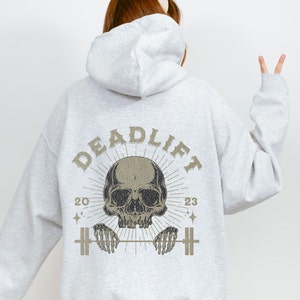 Deadlift Hoodie, Funny Gym Hoodie, Gym Rat Hoodie, Gift For Gym Girl, Unisex Weightlifting Hoodie, Skull Fitness, Skull Pump Cover