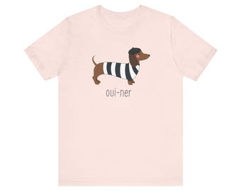 T-shirt Oui-ner, T-shirt Franse teckel