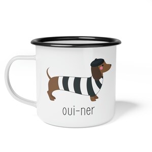 French Weenie Dog Camp Mug, Wiener Dog Mug, Dachshund Mom Mug, Doxie Mama Gift, Punny Dog Mug, Funny Dachshund Mug, Weenie Dog image 3