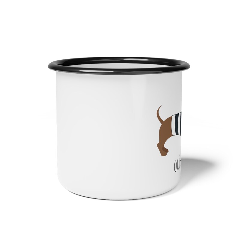 Franse Weenie Dog Email Camp Cup, Bont Ouder Mok, Hond Mama Mok, Hond Papa Cadeau, Grappige Hond Mok, Wiener Hond Mok, Hond Moeder Mok, Teckel Moeder Mok afbeelding 3