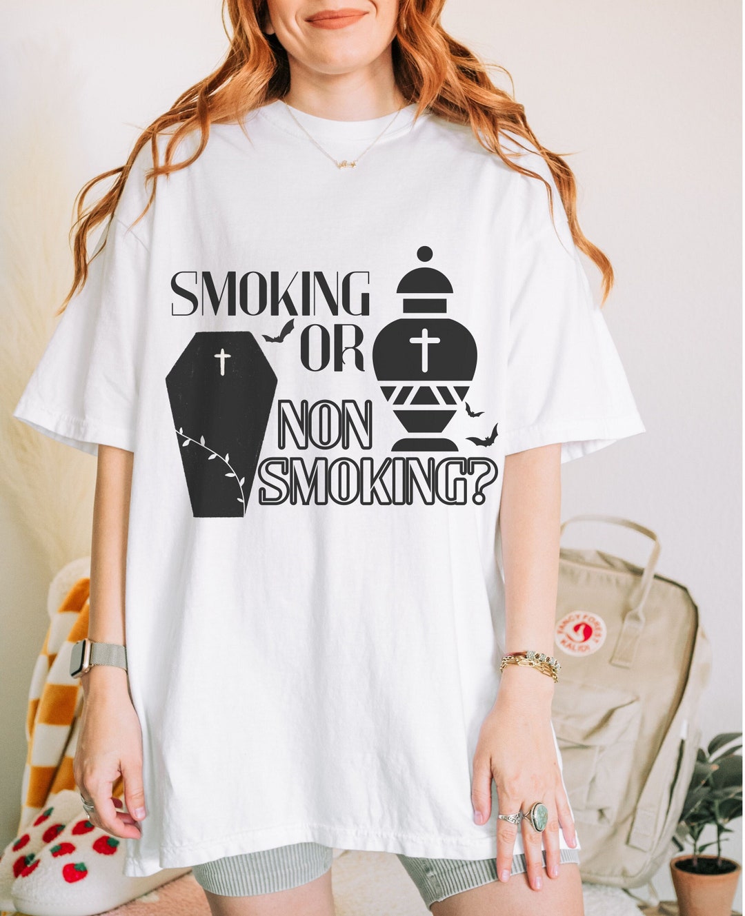Smoking or Non Smoking Tshirt, Funny Mortician Tshirt, Dark Humor