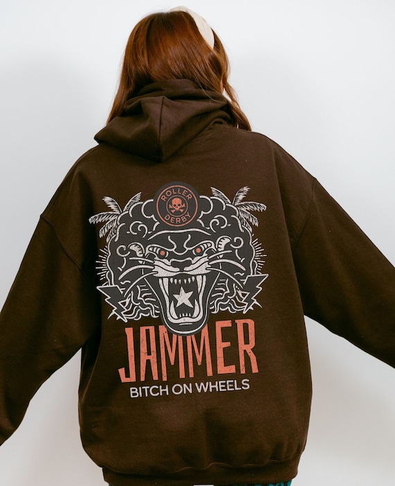 Roller Derby Jammer Hoodie, Roller Derby Gifts, Womens Roller Derby Hoodie, Gift For Roller Derby Jammer, Roller Skate Hoodie, Skater Gift