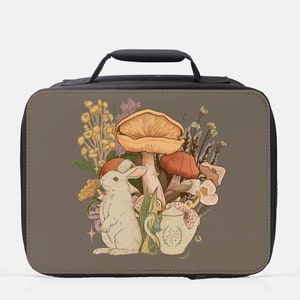 Cottagecore Rabbit Lunch Box, Rabbit And Teapot Lunch Box, Cottage Lunch Box, Small Insulated Lunch Box, For Adults, For Teens, For Kids