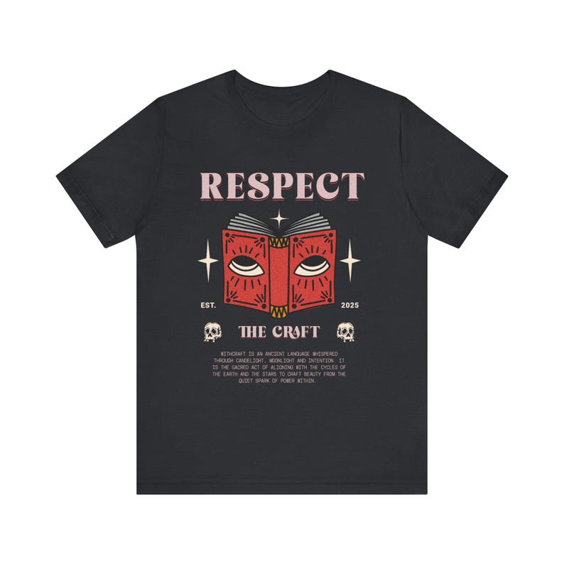 Respect The Craft Tshirt, WItchcraft Tshirt, Cute Witch Tshirt Black Witchy Tshirt, Herbalist Gift, Alchemist Gift, Black Tshirt For Bruja image 8