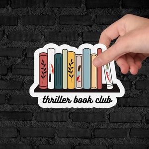 Thriller Buch Sicker, Aufkleber für Suspense Reader, Thriller Buch Club Aufkleber, Buch Club Geschenke, Thriller Leser Geschenk, Buch Sammler Geschenk