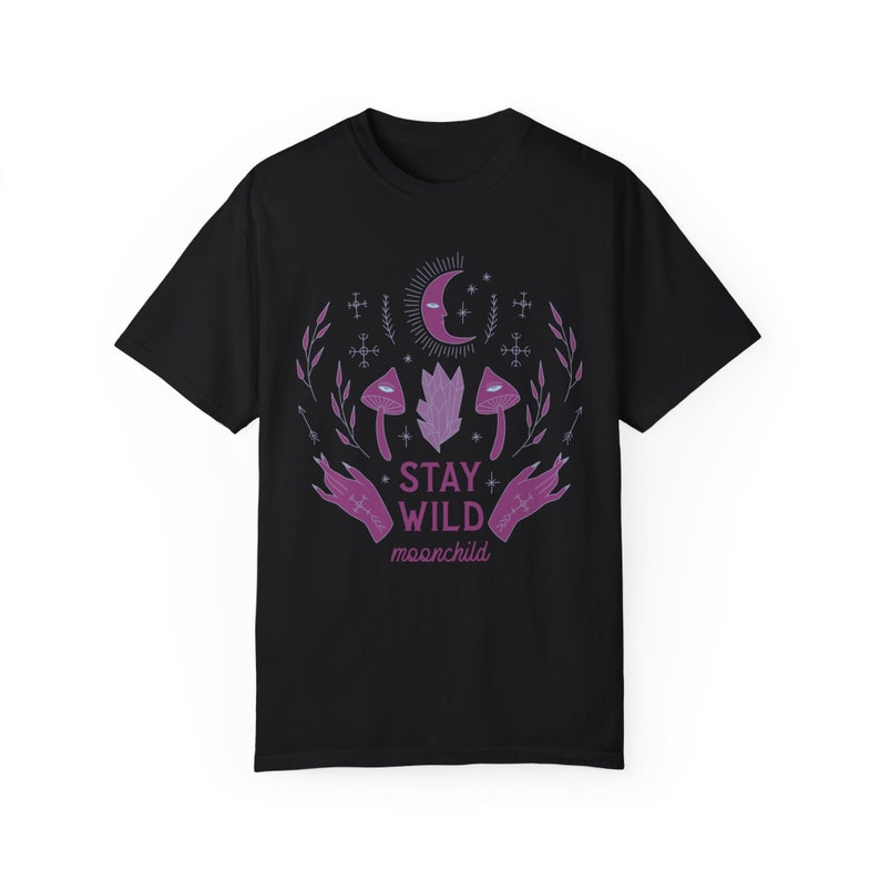 Stay Wild Moonchild Comfort Colors Tshirt, Spiritual Tshirt For Moon Lover, Witchy Celestial Moon Tshirt, Trendy Tshirt For Her Bild 6