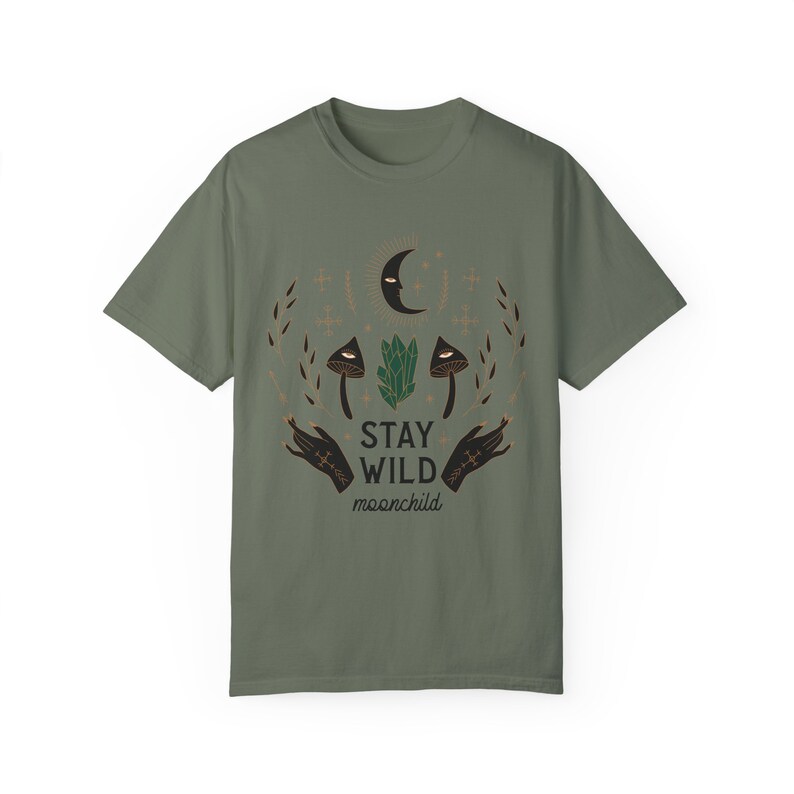 Stay Wild Moonchild Comfort Colors Tshirt, Spiritual Tshirt For Moon Lover, Witchy Celestial Moon Tshirt, Trendy Tshirt For Her Bild 5