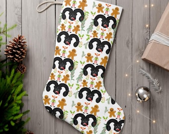 Krampus Holiday Stocking, Creepmas Stocking, Horror Christmas Stocking, Evil Gingerbread Cookie And Clowns Stocking, Gift For Krampus Lover