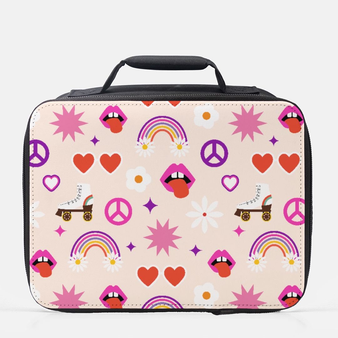 Peace Sign Lunch Box, Hippie Lunch Box, Insulated Lunch Box for Hippie
