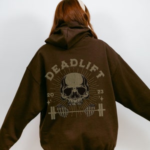 Deadlift Hoodie, Funny Gym Hoodie, Gym Rat Hoodie, Gift For Gym Girl, Unisex Weightlifting Hoodie, Skull Fitness, Skull Pump Cover