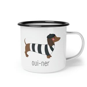 French Weenie Dog Camp Mug, Wiener Dog Mug, Dachshund Mom Mug, Doxie Mama Gift, Punny Dog Mug, Funny Dachshund Mug, Weenie Dog image 5