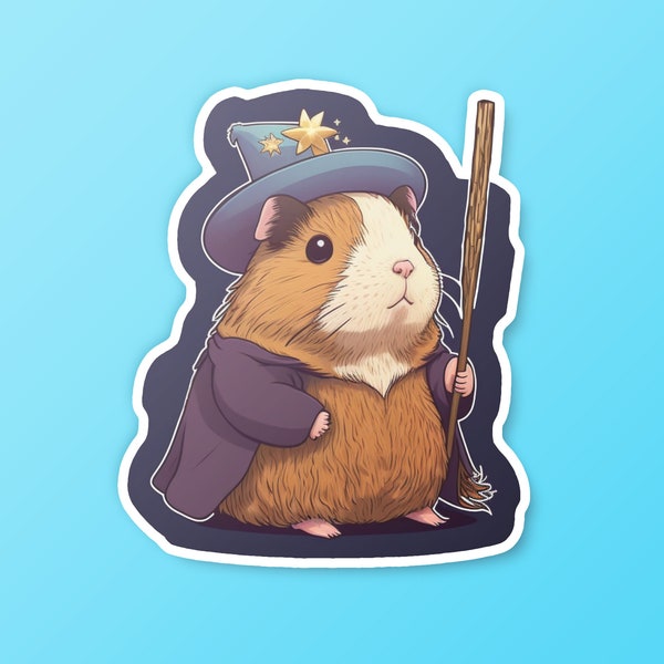 Wizard Guinea Pig Sticker