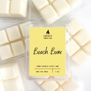 Beach Bum Wachs Melt, 100% Sojawachs, handgemacht, duftende Wachs Melts, ungiftige Öle, 3 oz