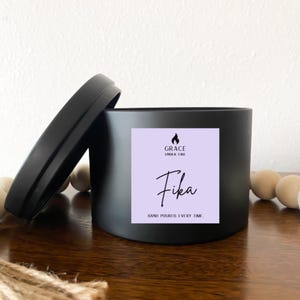 Fika | Wood Wick Soy Candle, Hand Poured, Non-Toxic and Clean Burning