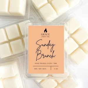 Sonntagsbrunch Wachs Melt, 100% Sojawachs, handgemacht, duftende Wachs Melts, ungiftige Öle, 3 oz