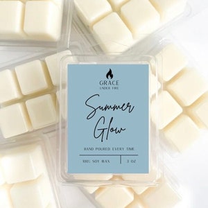 Summer Glow Wachs Melt, 100% Sojawachs, handgemacht, Duftwachs Melts, ungiftige Öle, 3 oz