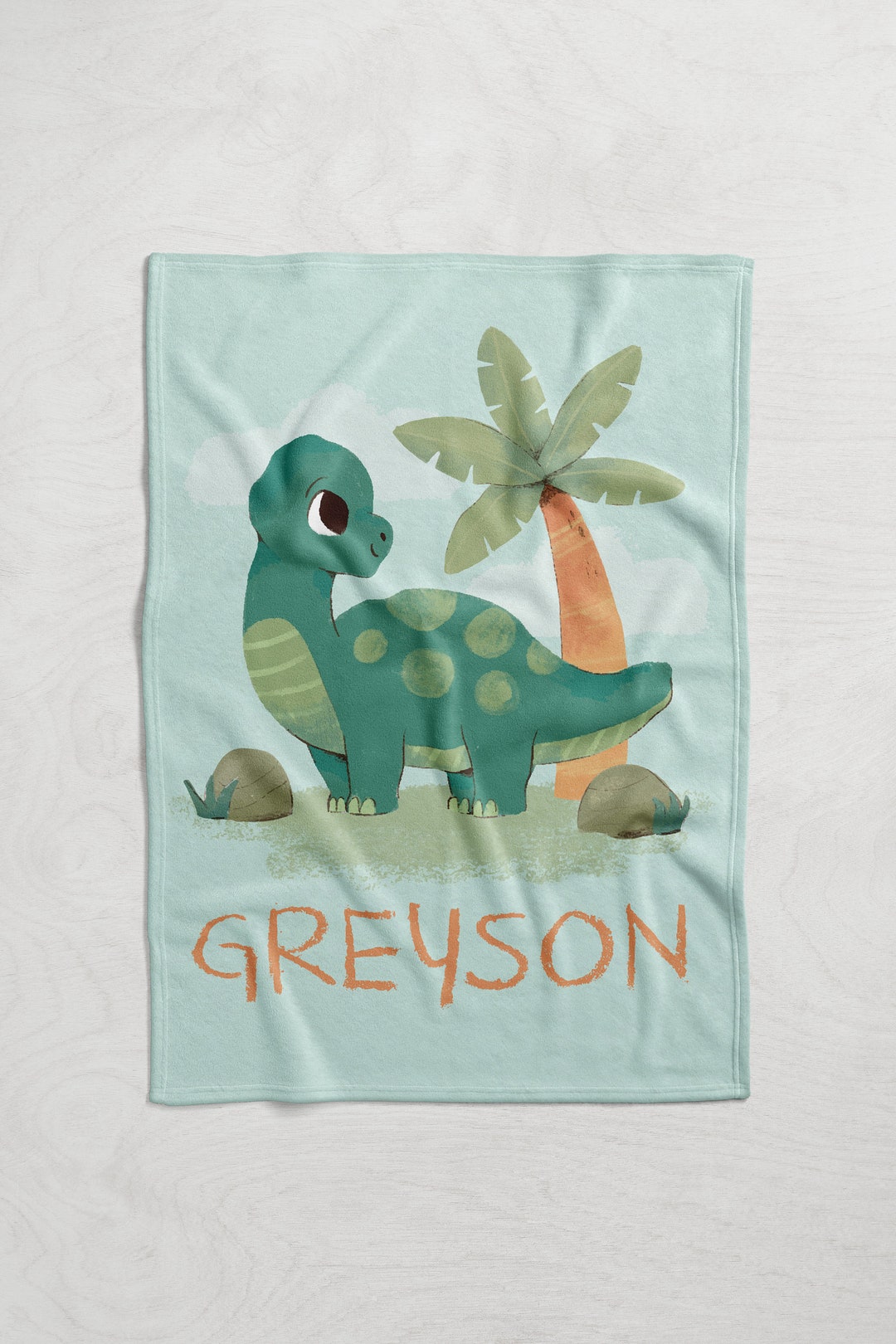 Personalized Dinosaur Blanket Dinosaur Baby Blanket Etsy