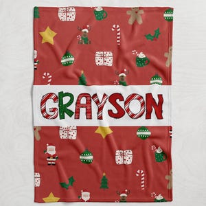 Personalized Christmas Blanket, Christmas Blanket For Son, Blanket For Girl, Baby Girl Blanket, Christmas, Baby Shower Gift