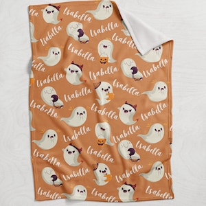 Coperta di Halloween personalizzata per bambino, coperta per figlio, coperta per bambina con nome, regalo per baby shower