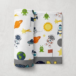 Personalized Boy Blanket, Blanket for Son, Space Blanket with name, Baby Shower gift image 6