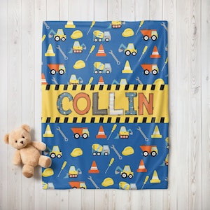 Personalized Blanket for Son, Blanket for boy, Truck Baby Blanket, Truck Blanket with name, Baby Shower Gift
