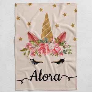 Personalized Unicorn Blanket, Blanket for Girl, Blanket For Daughter, birthday gift idea, Baby Shower Gift