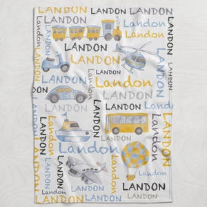 Coperta per camion personalizzata per bambino, coperta per figlio, coperta per bambino con nome, regalo per baby shower