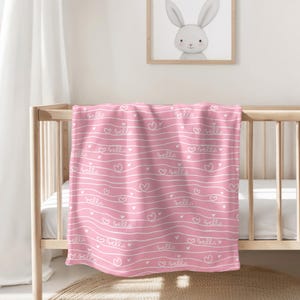 Personalized Baby Blanket, Blanket For Daughter, Girl Blanket with name,  Heart Baby Blanket, Baby Shower Gift