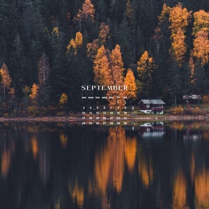 2023 Monthly Calendar Desktop or Laptop Wallpaper September Through December