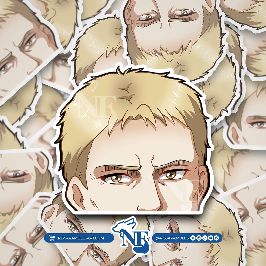 Reiner Sticker A O T Reiner Peeker Vinyl Decal Sticker | Anime Peeker Sticker for Cars ...