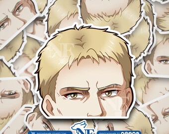 A O T Reiner Peeker vinyl sticker sticker | Anime-peekersticker voor auto's, waterflessen, laptops | Anime-cadeaus voor haar en hem