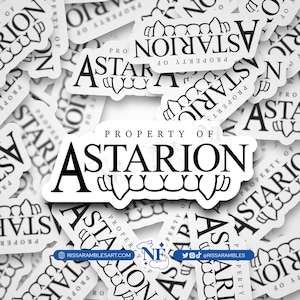 Property of Astarion | BG3 Astarion Sticker | Baldur&#39;s Gate 3 Stickers | Gaming Stickers | Gamer Sticker | Vinyl Stickers
